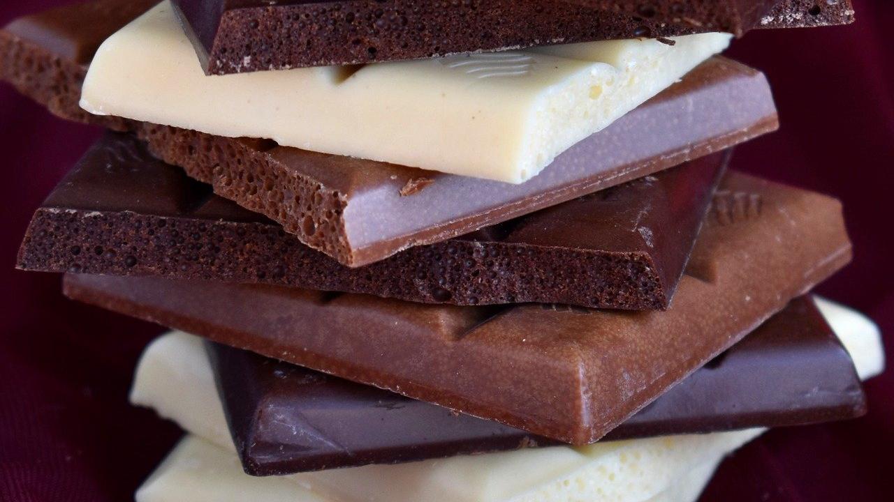 image of chocolate squares stacked